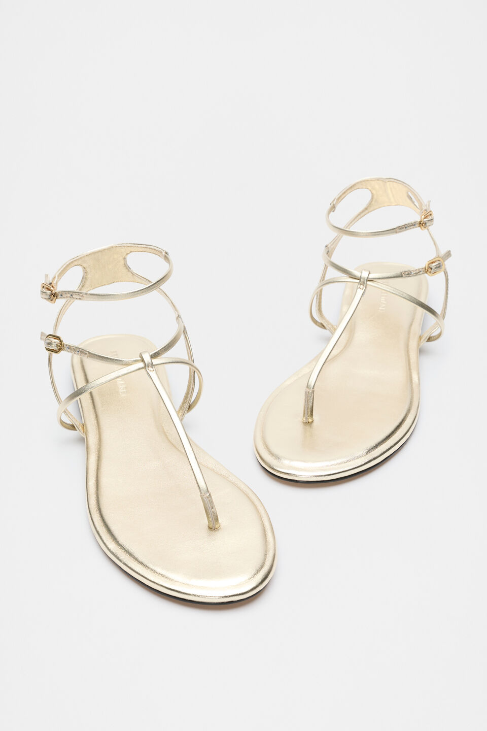 Jamie T Bar Sandal  Pale Gold