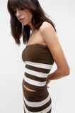 Boucle Stripe Knit Bustier  Dark Praline Stripe  hi-res