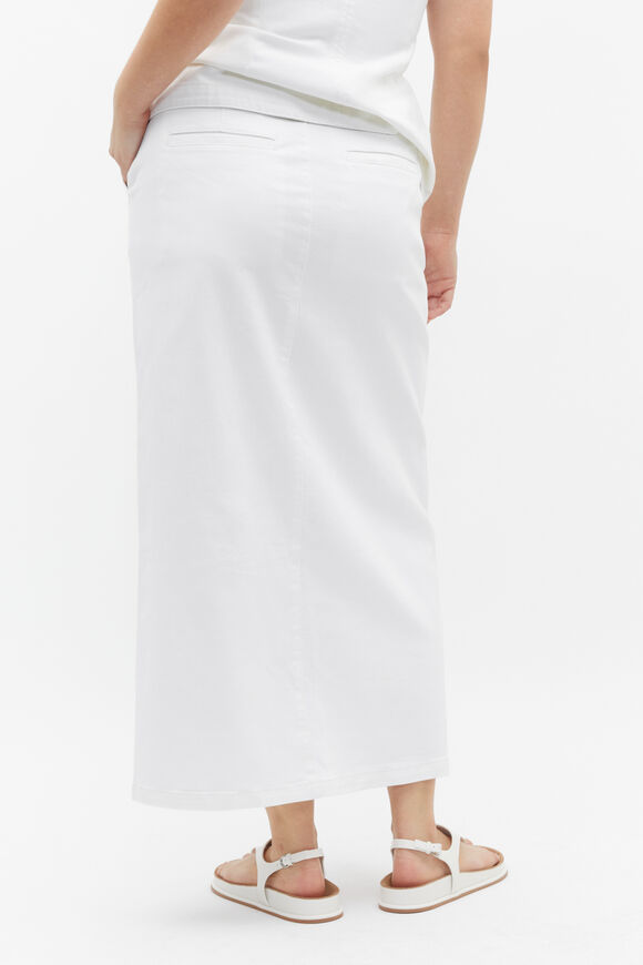 Denim Pencil Skirt  White  hi-res