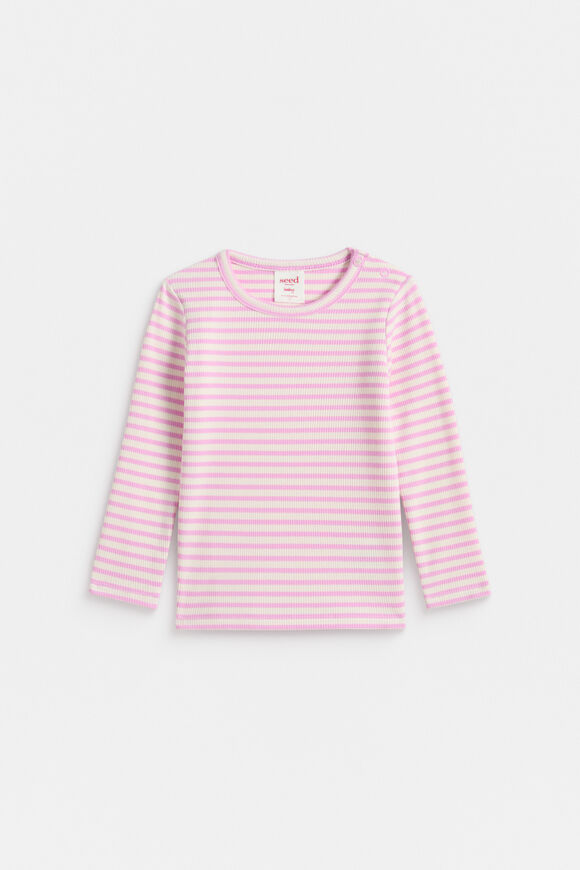 Core Rib Tee  Fairy Floss Stripe  hi-res