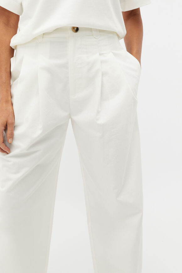 Cotton Barrel Leg Pant  Cloud Cream  hi-res