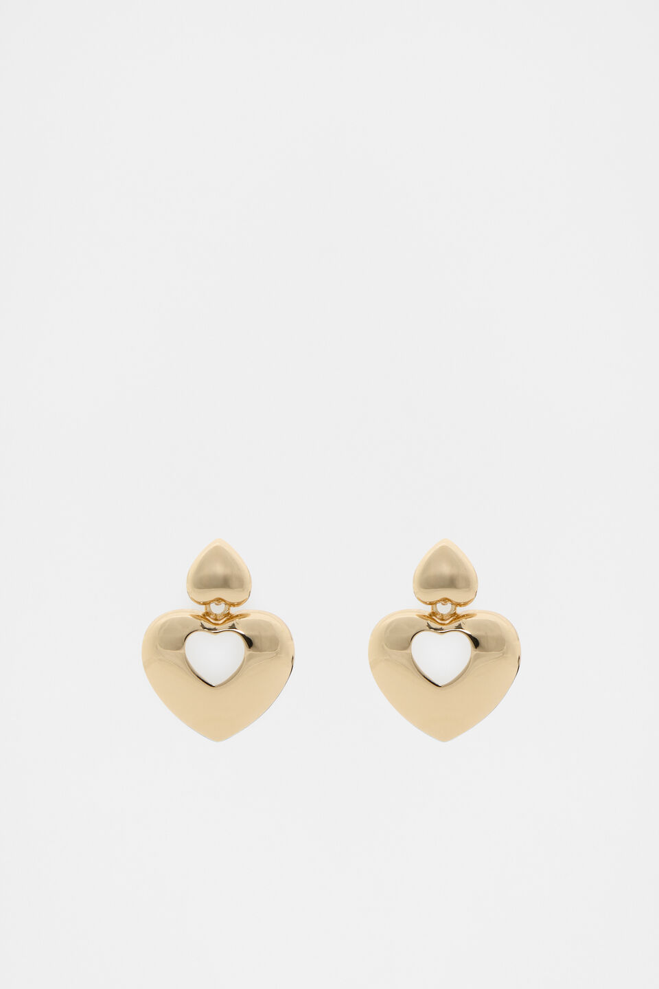 Statement Heart Earring  Gold