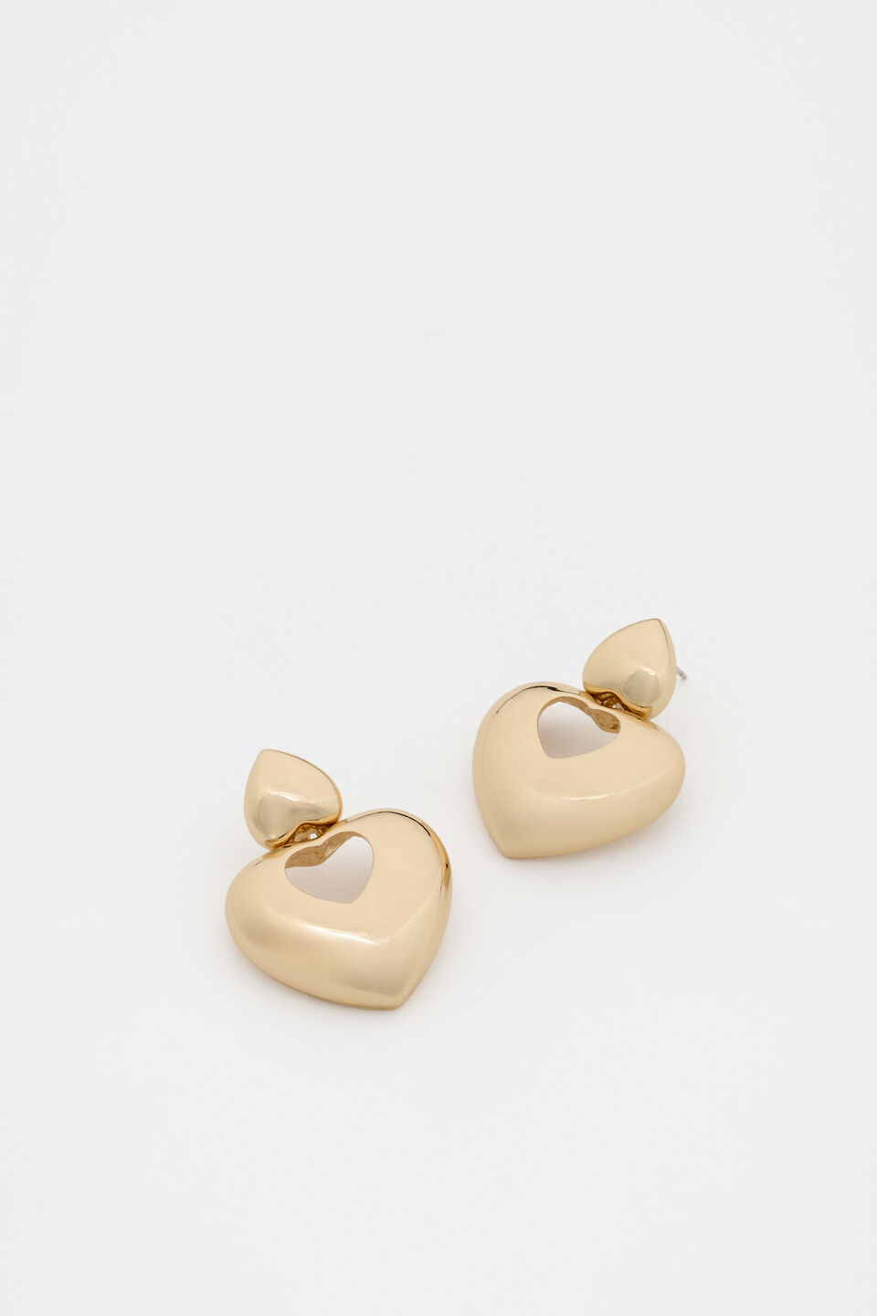 Statement Heart Earring  Gold