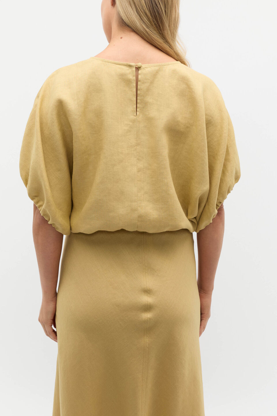 Linen Bubble Top  Honey