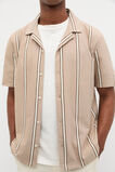 Stripe Pique Shirt  Nougat  hi-res