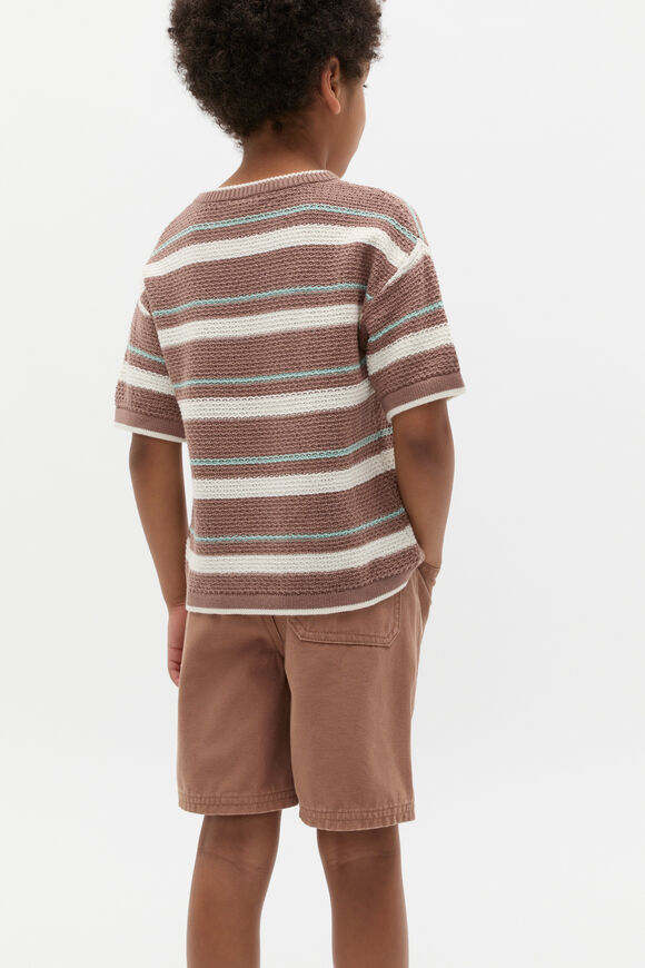 Stripe Knit Tee  Mousse  hi-res