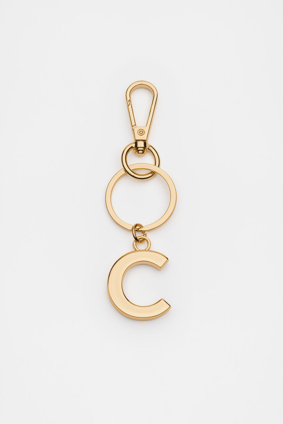 Gold Initials Keyring  C