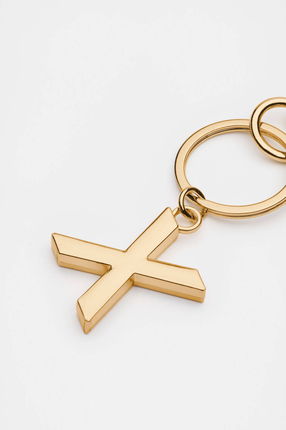 Gold Initials Keyring  X