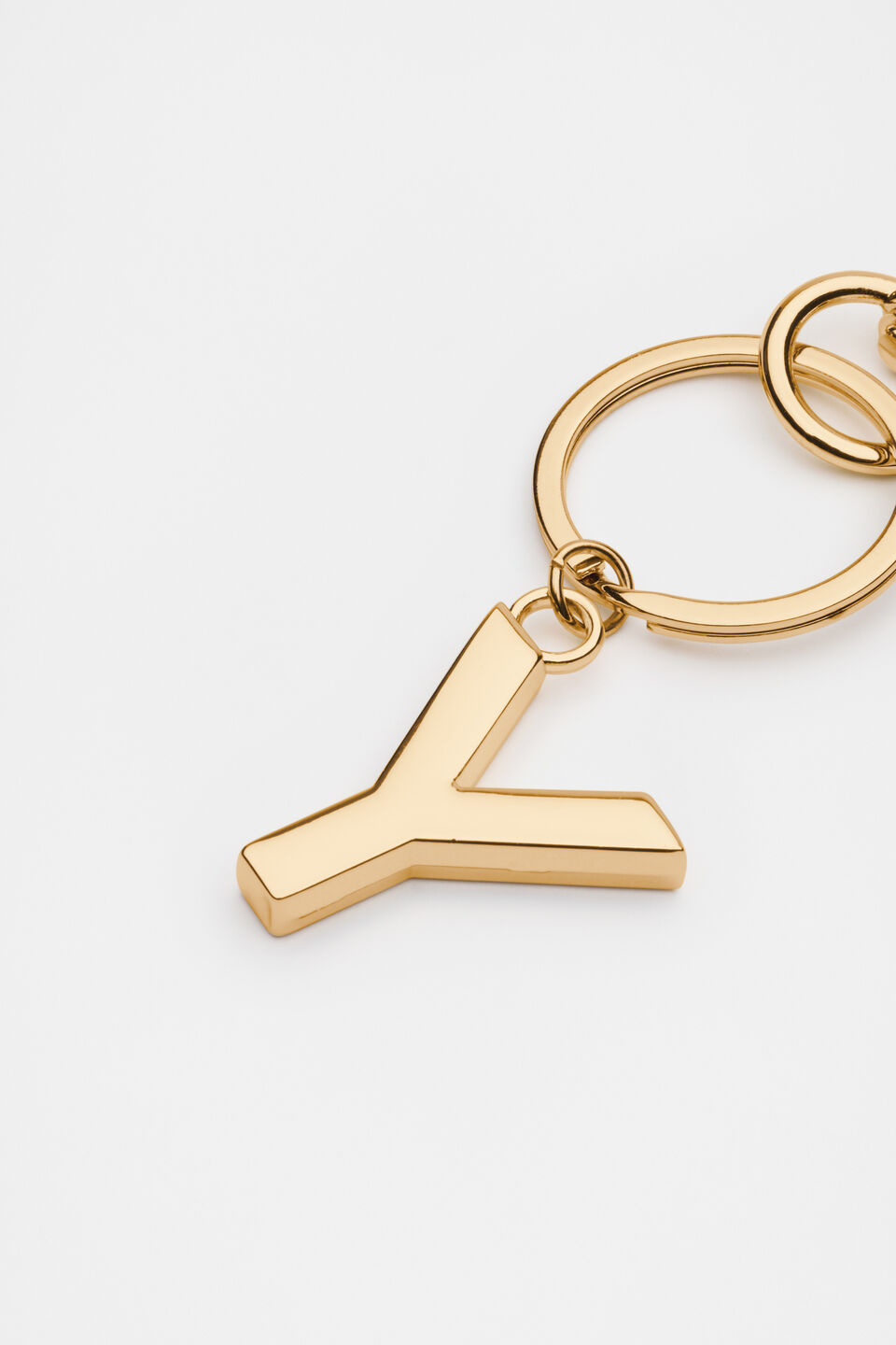 Gold Initials Keyring  Y