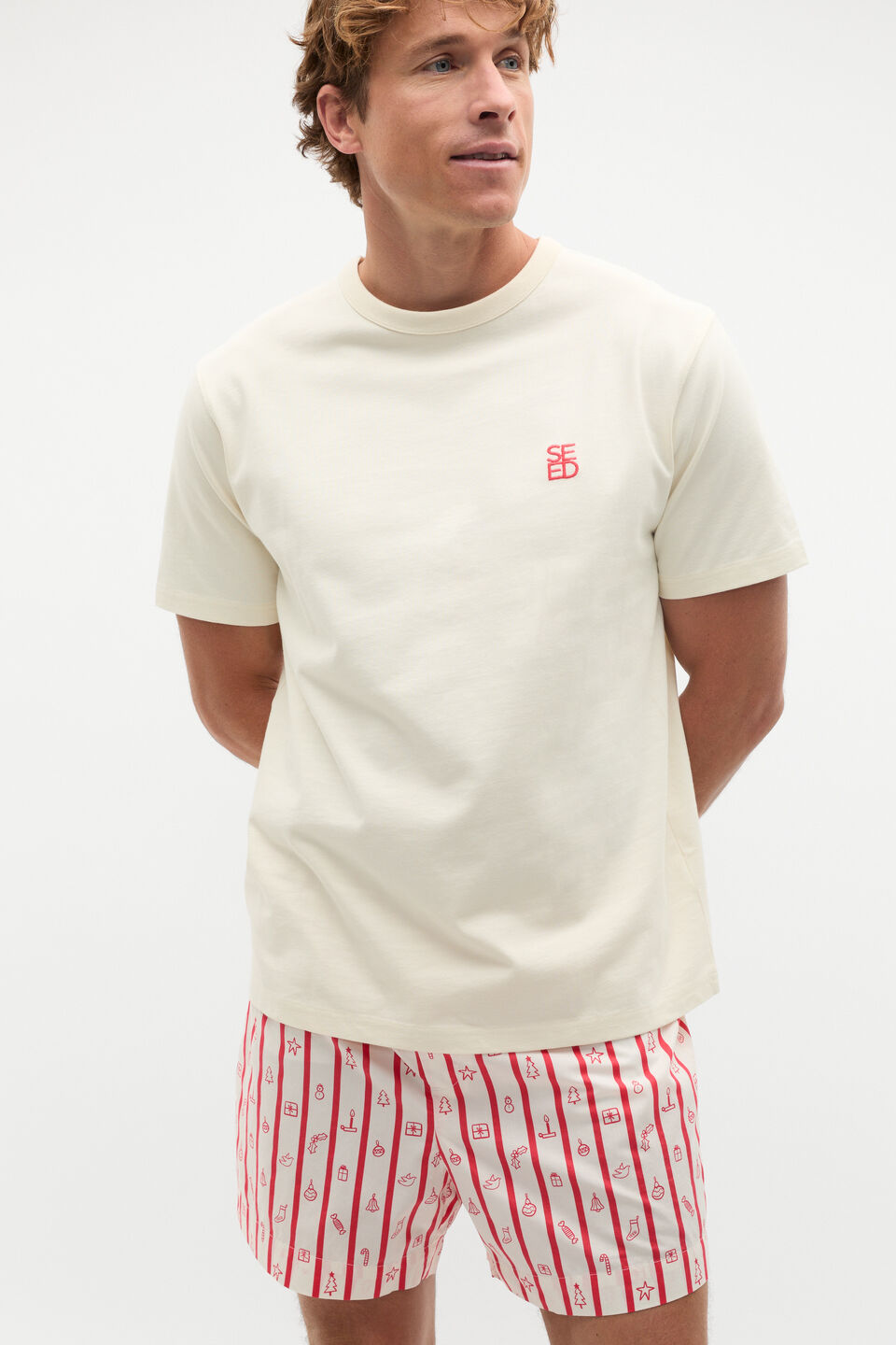 Christmas Stripe Pyjamas  Vintage Cream