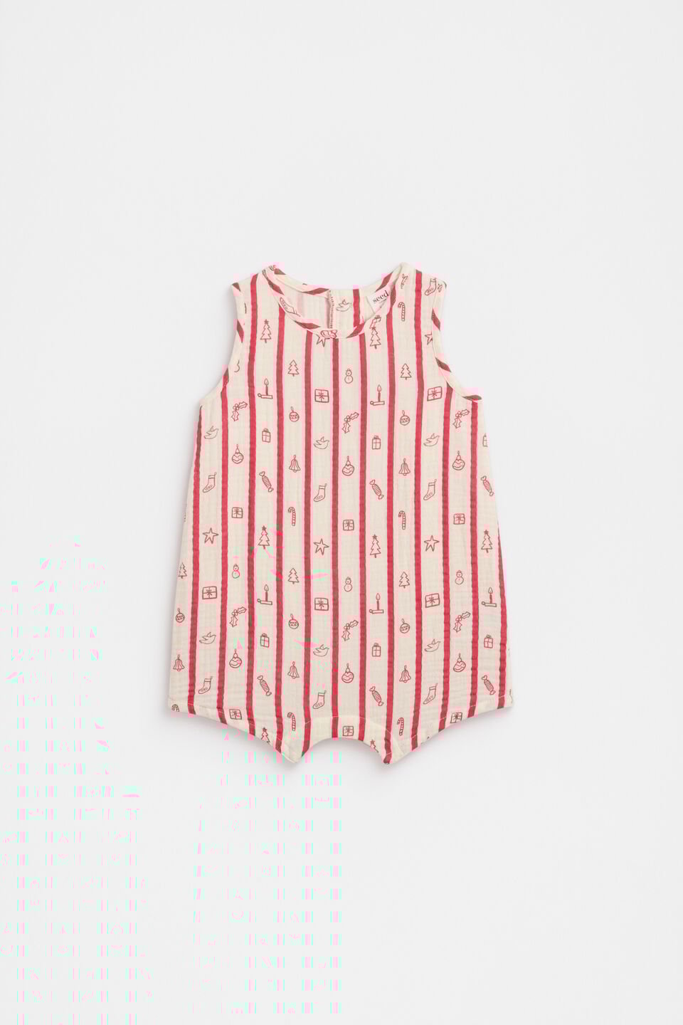 Christmas Romper  Vintage Cream