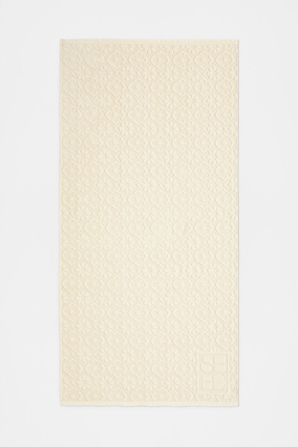 Flower Beach Towel  Buttercream