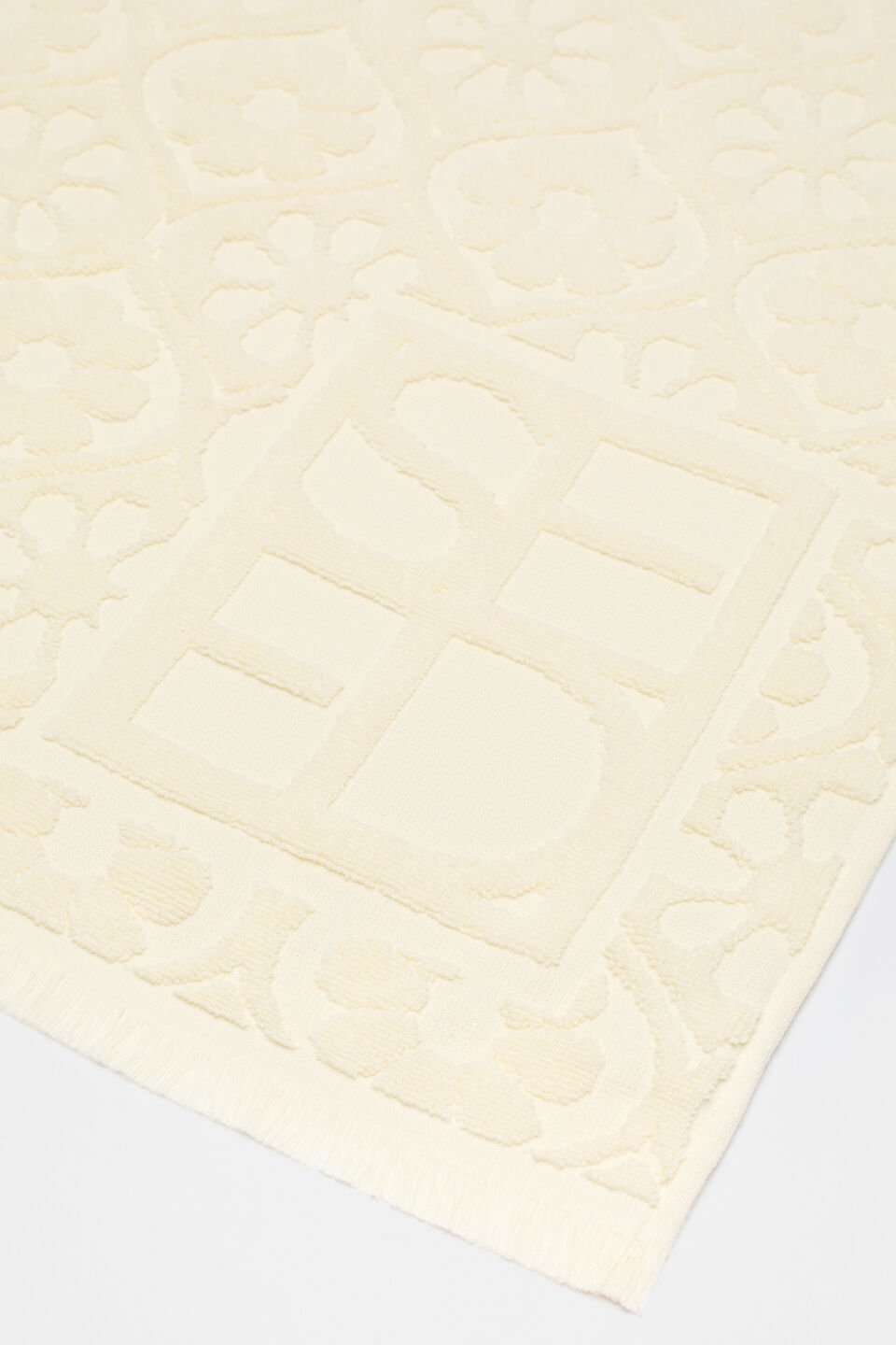 Flower Beach Towel  Buttercream