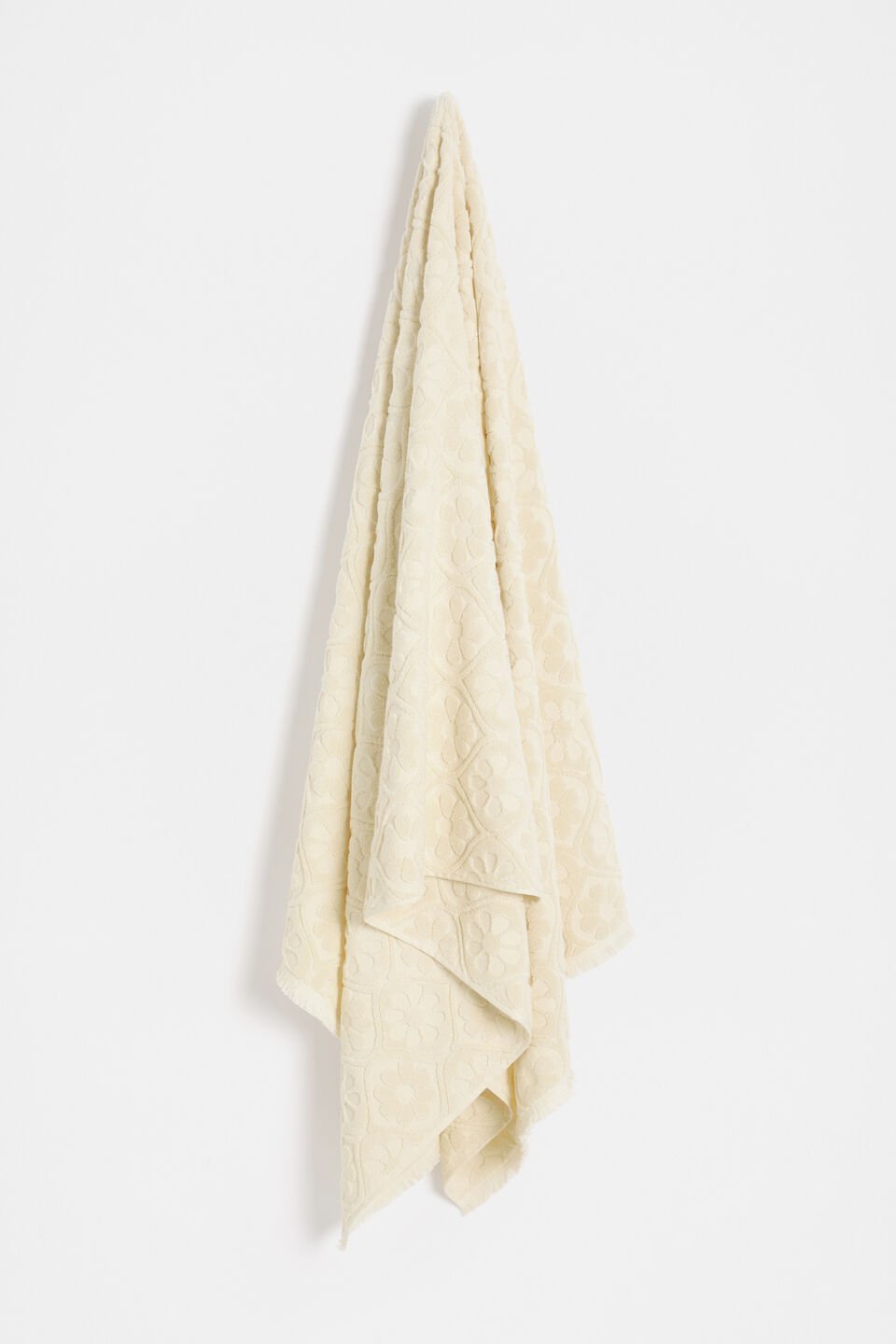 Flower Beach Towel  Buttercream