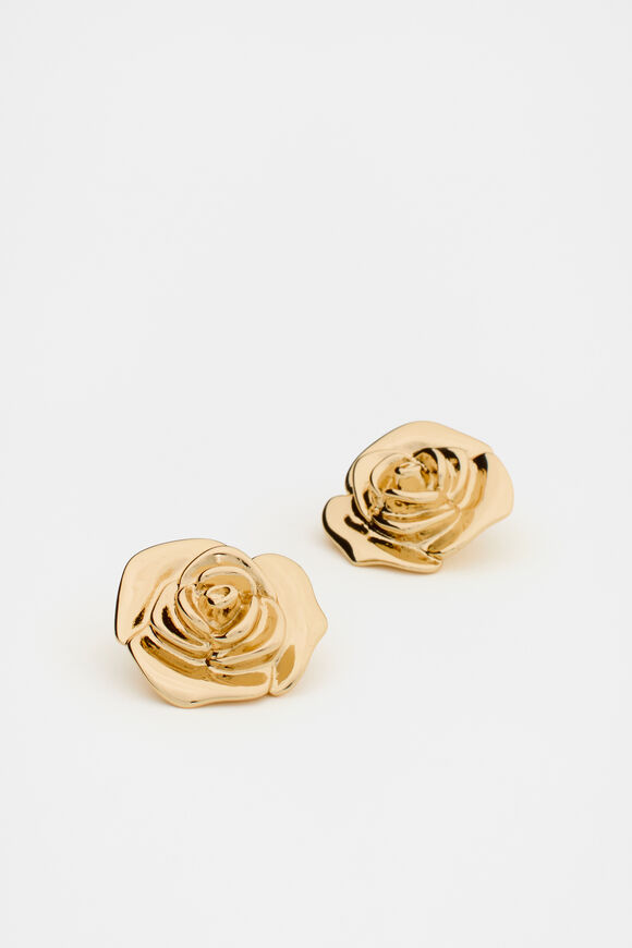 Rosette Stud  Gold  hi-res