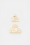Mini Hair Claw Set  Ivory  hi-res