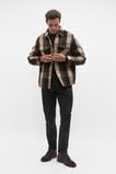 Brushed Check Overshirt  Dark Espresso  hi-res