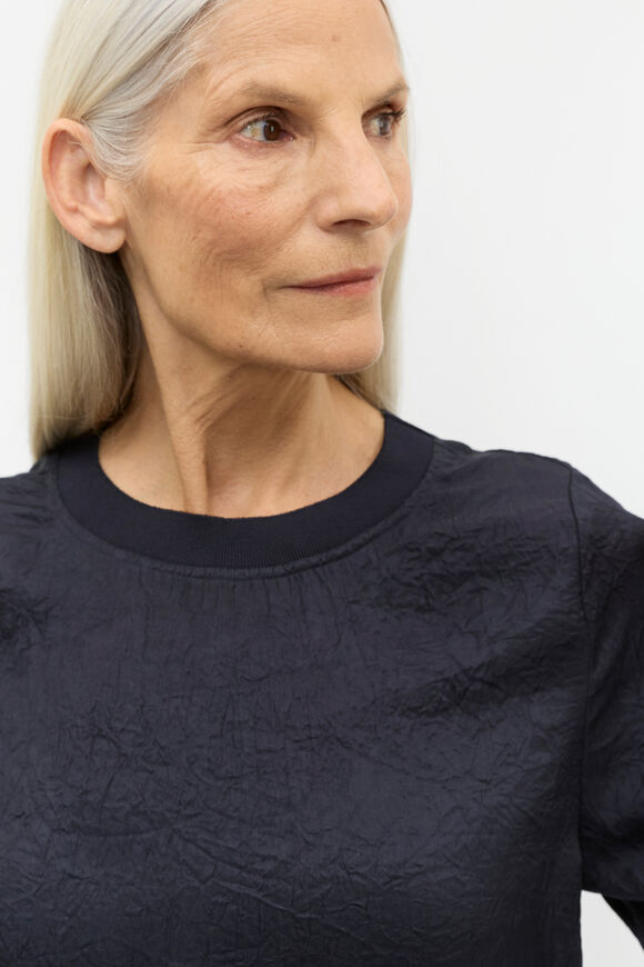 Textured Satin Tee  Twilight Blue  hi-res