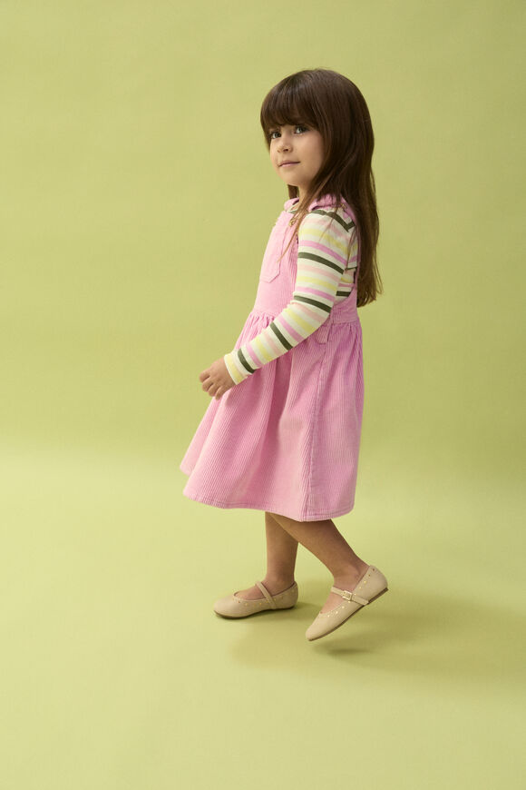 Cord Logo Pinafore  Fairy Floss  hi-res