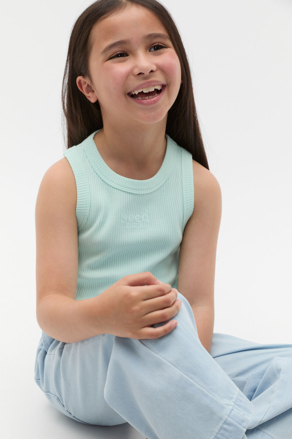 Core Logo Rib Tank  Soft Mint