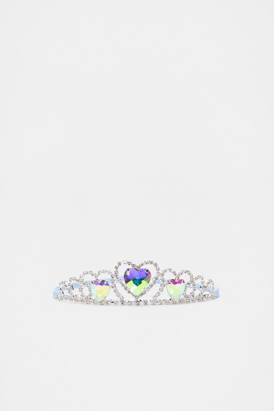 Crystal Heart Tiara  Ice Blue
