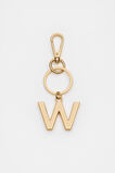 Gold Initials Keyring  W  hi-res