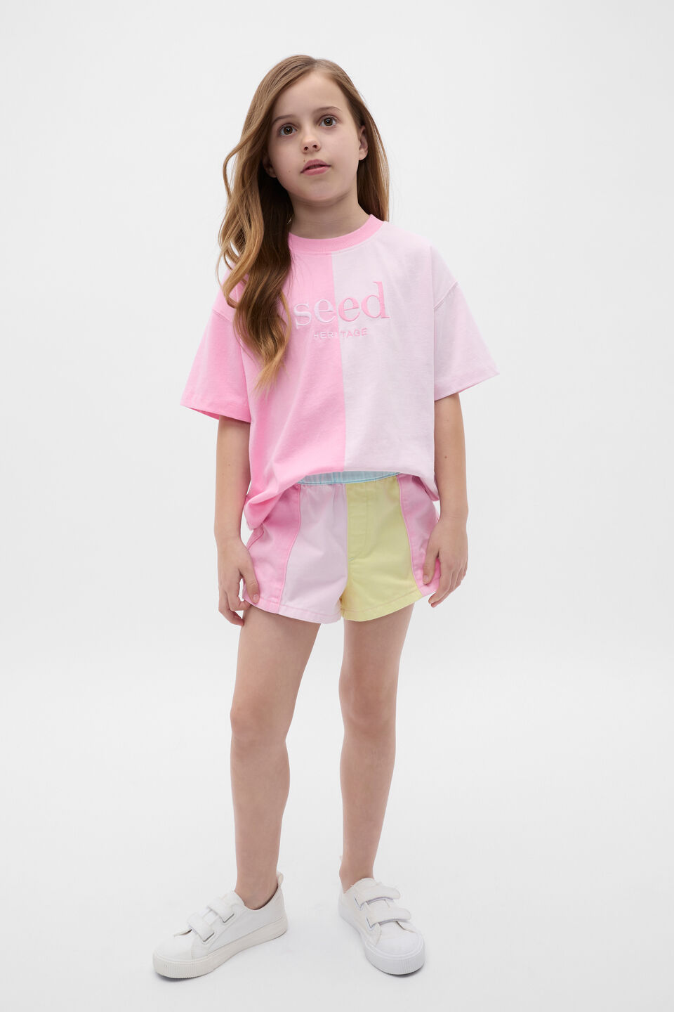 Spliced Logo Tee  Candy Pink