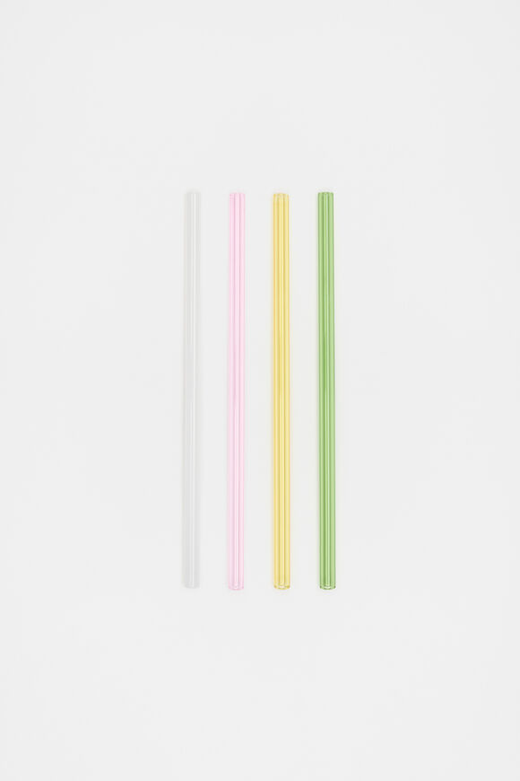 Selene Glass Straw Set of 4  Multi  hi-res