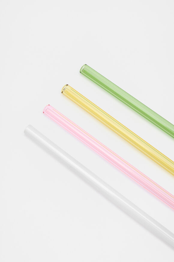 Selene Glass Straw Set of 4  Multi  hi-res