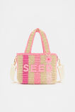 Stripe Straw Bag  Candy Pink Multi  hi-res
