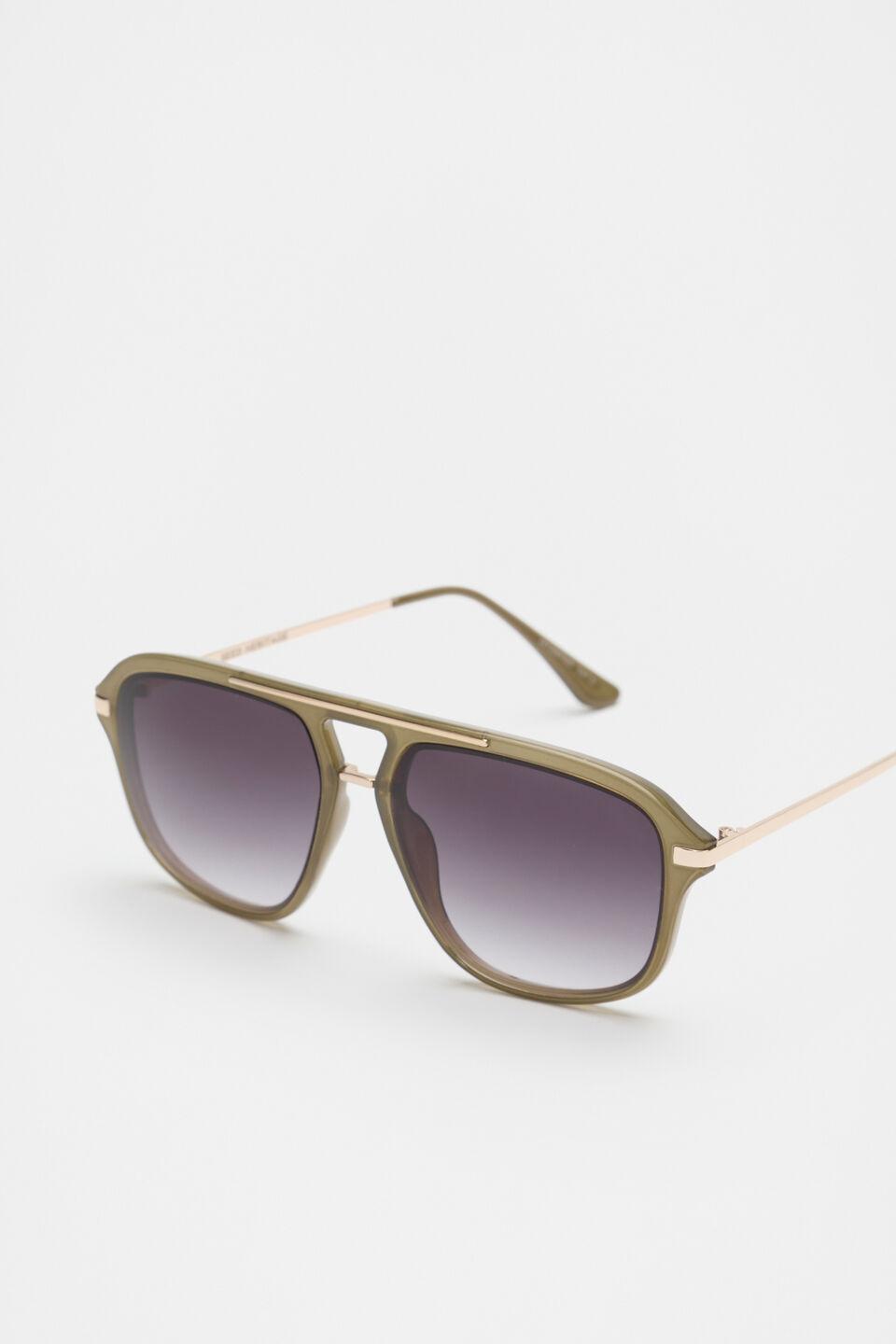 Amanda Aviator Sunglasses  Olive Leaf