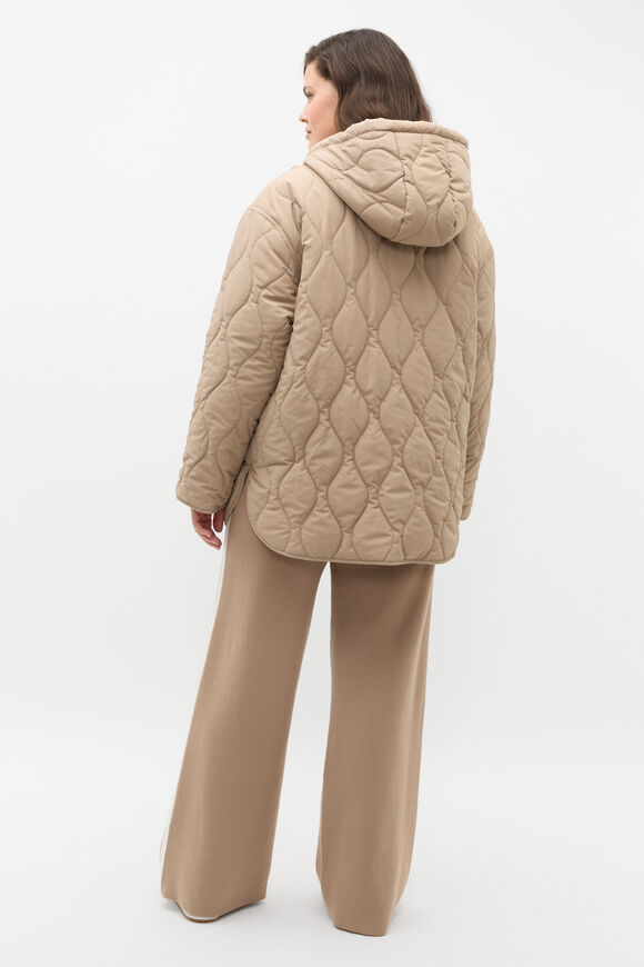 Boxy Quilted Jacket  Cookie  hi-res