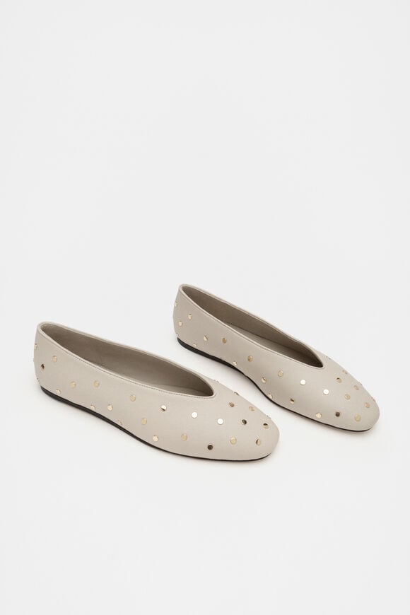 Margot Studded Ballet Flat  Oat  hi-res