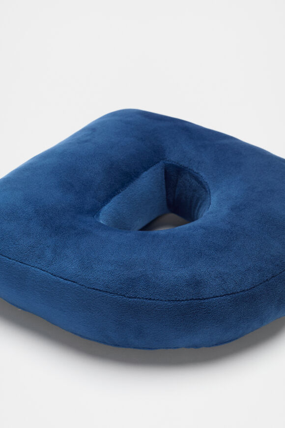 Blue Velvet Initial Cushion  D  hi-res