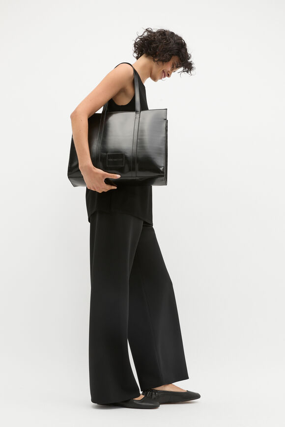 Coated Carry All Tote  Black  hi-res