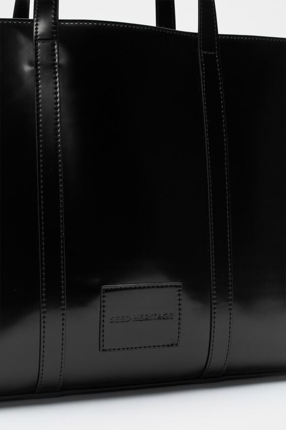 Coated Carry All Tote  Black  hi-res