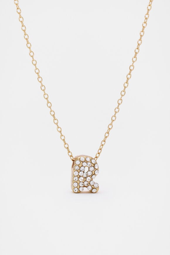 Initial Jewel Bubble Necklace  R  hi-res