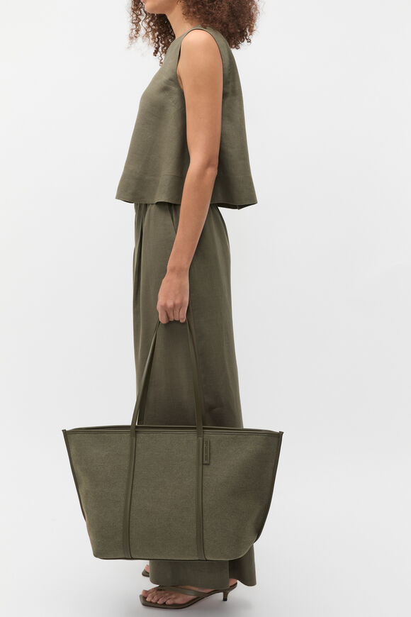 Trim Detail Tote  Olive Leaf  hi-res