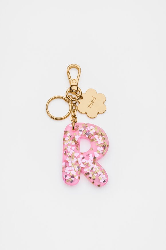 Glitter Initial Bag Charm  R  hi-res