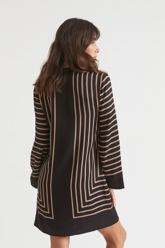 Linear Shift Dress  Rose Taupe Geo  hi-res