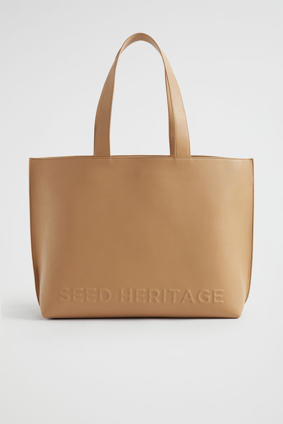 Logo Detail Tote  Caramel