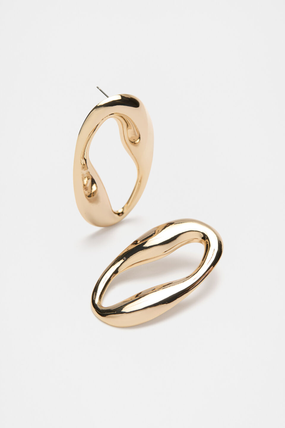 Twist Oval Earrings  Gold