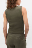 Textured Rib Tank  Olive Leaf  hi-res