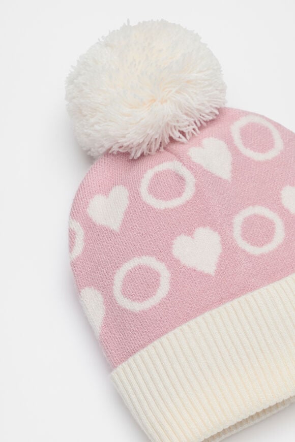 Heart Initial Beanie  O  hi-res