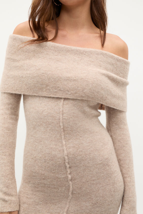 Lofty Off Shoulder Knit Dress  Cookie Marle  hi-res