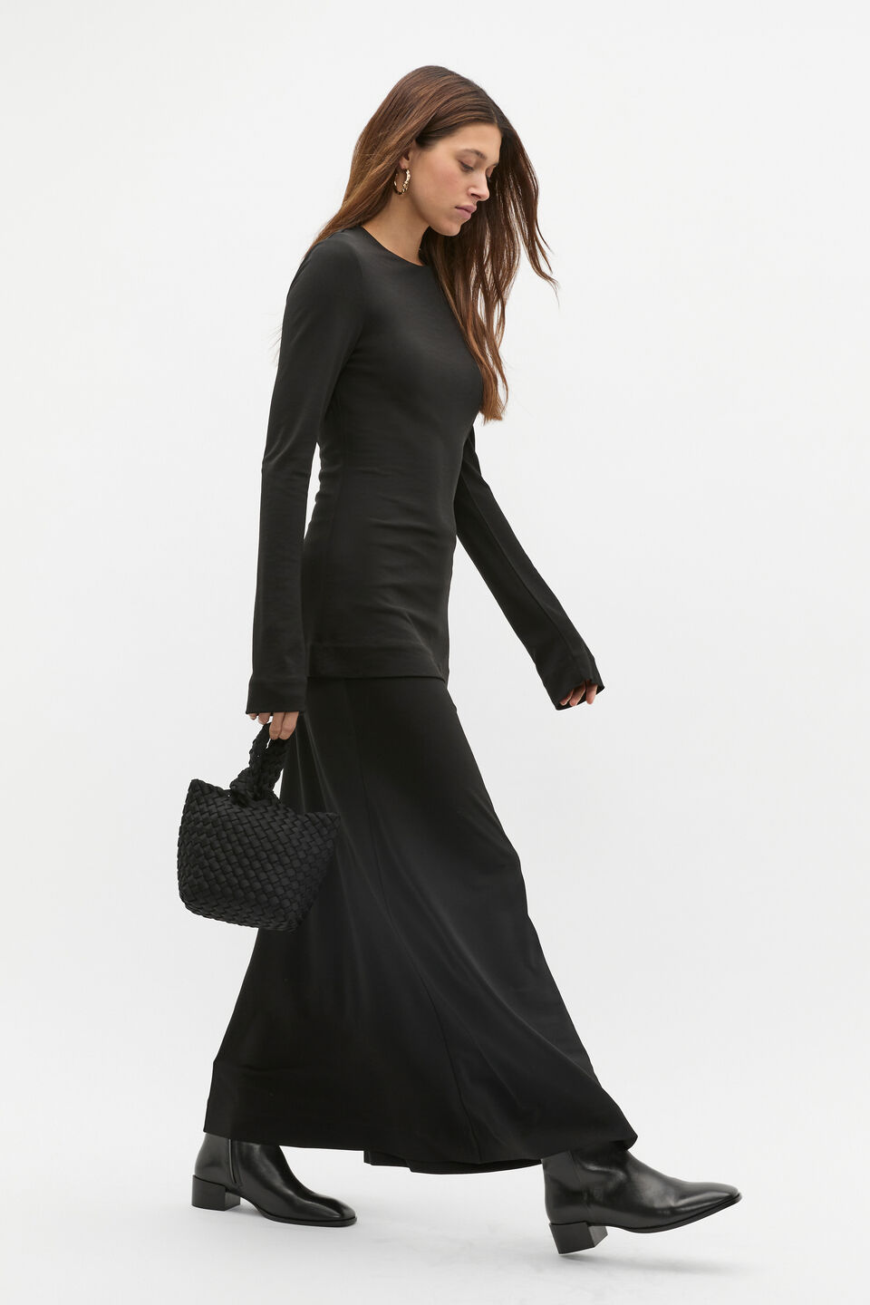 Micro Jersey Skirt  Black