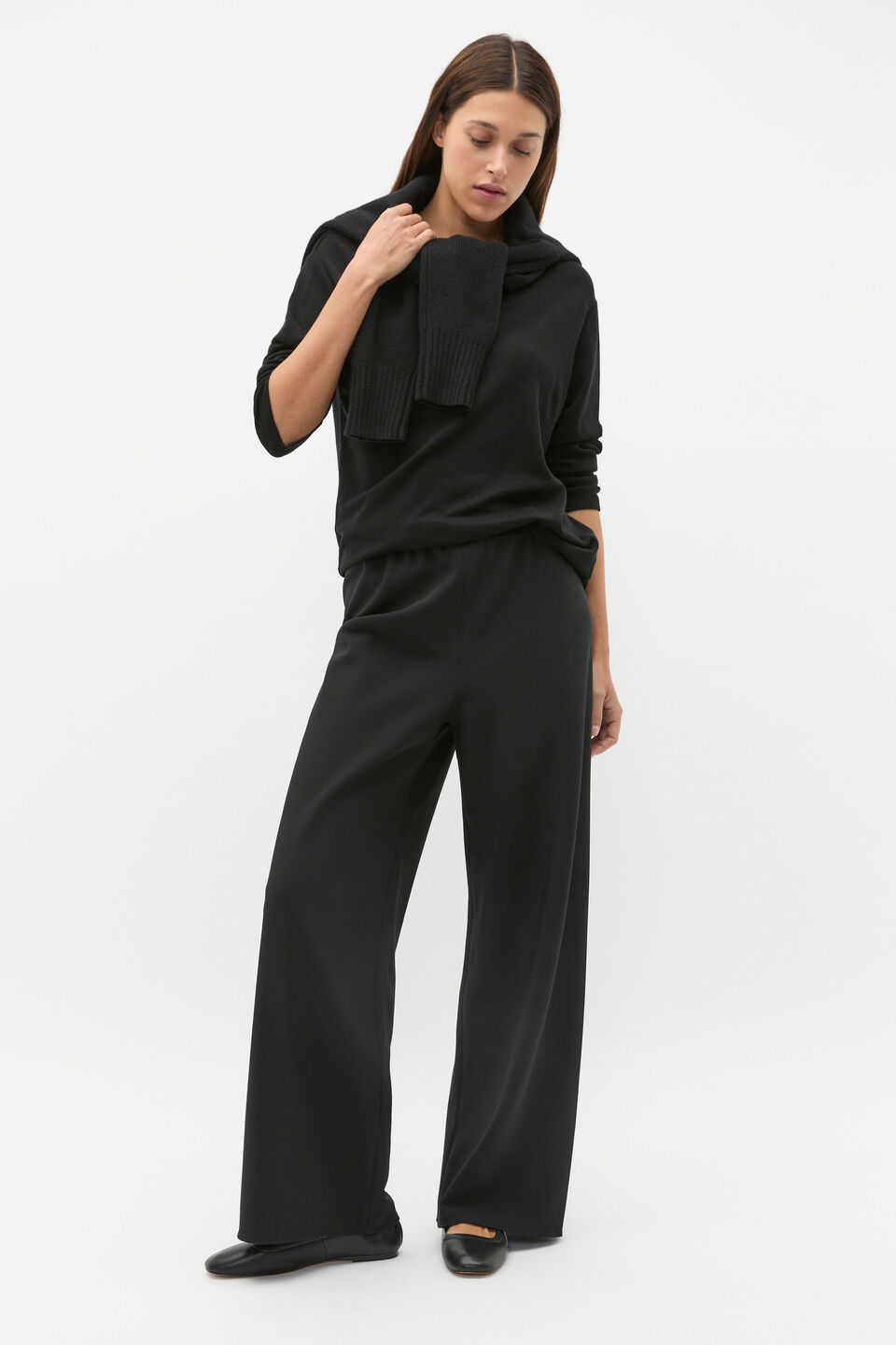 Easy Wide Leg Pant  Black