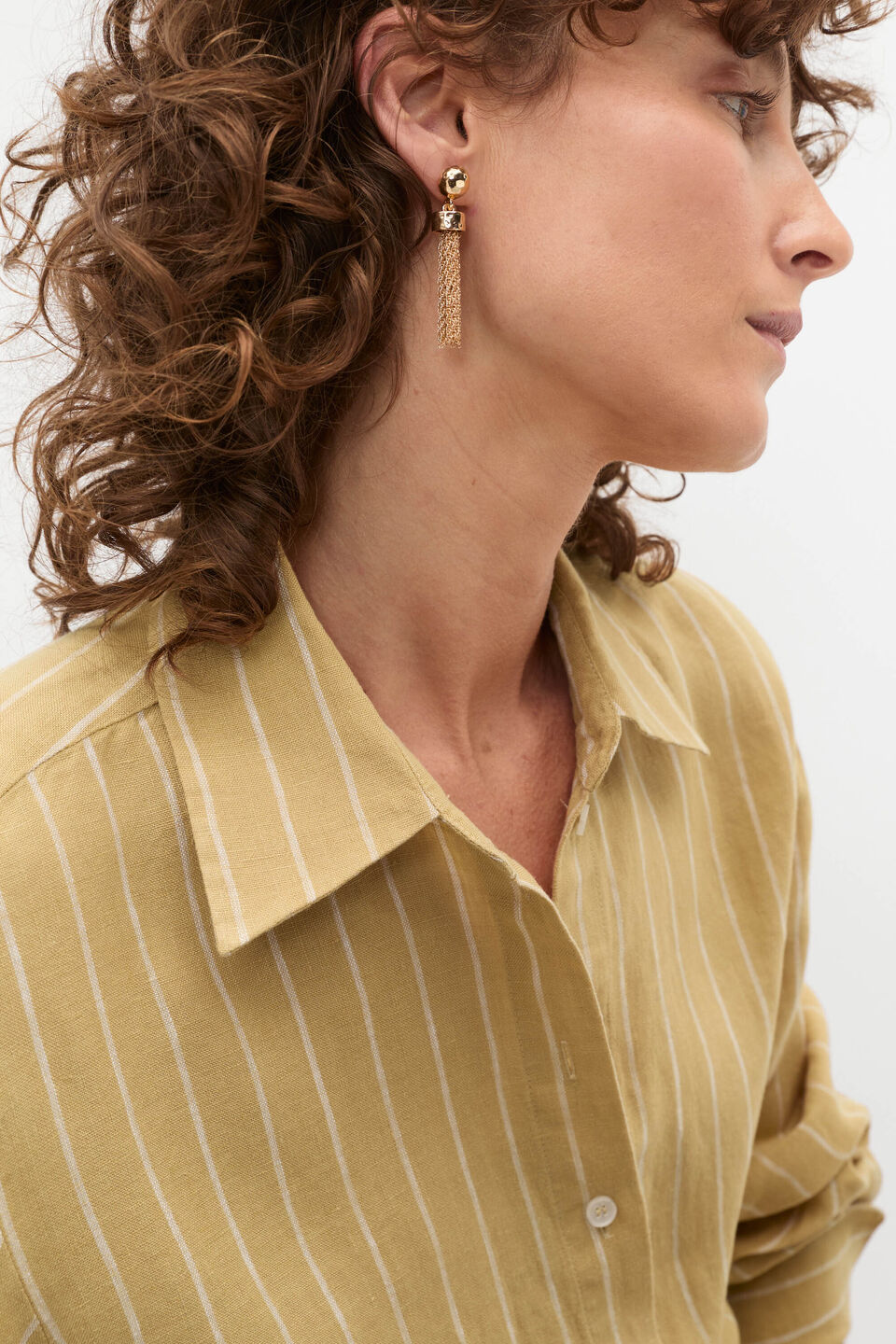 Textured Tassel Earring  Gold