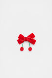 Velvet Cherry Pom Pom Bow  Multi  hi-res