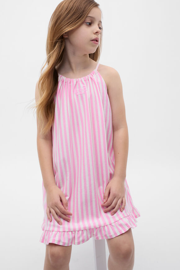 Stripe Logo Dress  Candy Pink  hi-res